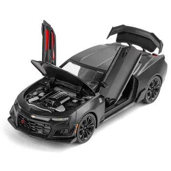 1:24 Vysokej Simulácia Chevrolet Camaro Zliatiny Športové Auto Model so Zvukom a Svetlom, Hračky pre Deti na Darčeky
