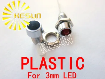 1000PCS x 3 mm Plastové LED Držiak Zásuvka pre 3mm LED Diódy