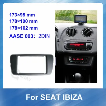 Double Din Auto, Auto Rádio Multimediálne fascia pre Seat Ibiza 2008-2013 autorádia Vedúci Jednotky GPS Navigácie doska panel Rám