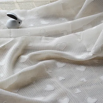 Šifón priadza láska pruhovaný vzor žakárové tkaniny tylu textílie DIY dievčatá šaty, tričko 150 cm