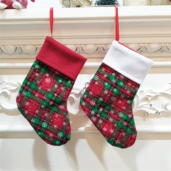 60 Ks Vianočné Pančuchy Snowflake Koberčeky Vianočný Strom Decor 9 Palcový Ponožky Strany Visí Ozdoby Nový Rok Dekorácie Veľkoobchod X2
