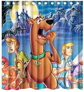 Vlastný Obal Scooby Doo Nepremokavé Polyesterové Tkaniny Kúpeľni Sprchový Záves