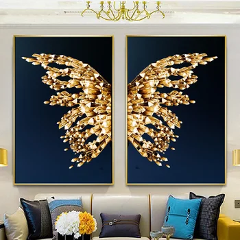 Abstrakt motýlích krídel wall art plátno maľovaní plagátov a tlačí na obývacia izba domáce dekorácie interiéru