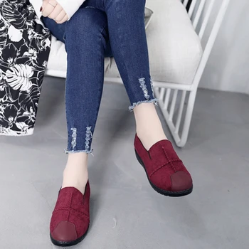 Plus Veľkosť 36-43 Ženy Bytov topánky 2021 Mokasíny Candy Farby Pošmyknúť na Ploché Topánky Pohodlné Dámske topánky