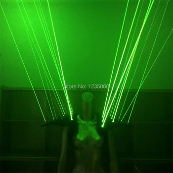 Nové Módne Zelený Laser Robot Oblek, Svetelný Vesta, rozsvieti Vesta S 20pcs 532nm Zelená Lasery Kostým Pre Party Laser Show