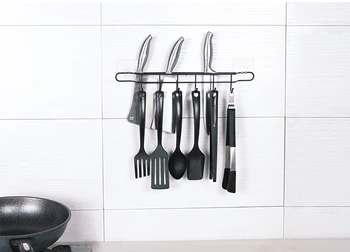 Domácnosti multi-purpose Silné lepidlo držiaka nástroja šesť sebou žiadne stopy háčik kuchynské potreby zavesenie na stenu v kuchyni rack 45*6typ
