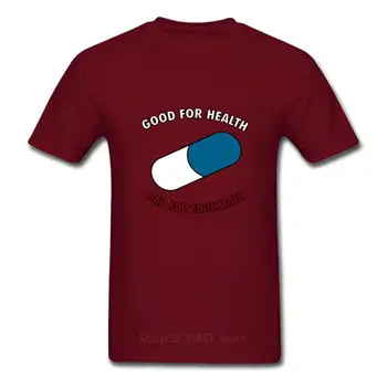 Vytlačené zábavné 2020 camiseta Akira Pilulku Dobré Pre Zdravie Zlé Pre Vzdelávanie pánske Tričká Bavlna Mužské Tričko grafické t košele