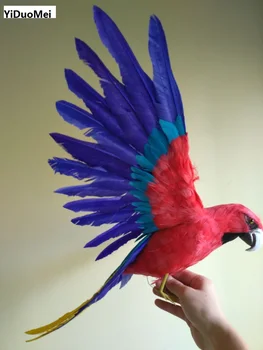 Veľké 45x60cm pestré perie papagáj vták model šírenia krídla papagáj remeselné,prop,domov, záhradné dekorácie, darčekové p1828