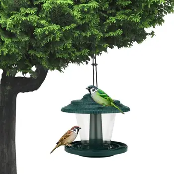 Vonkajšie Závesné Vtáčie Krmítko Semená Orechy Kŕmenie Jedlo Stanice Rainproof Strechy Kŕmenie Zalievanie Dodávky