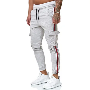 Jeseň stripe nohavice mužov športové nohavice hip hop joggers tepláky pre mužov streetwear cargo nohavice muži fashion nohavice pre mužov