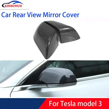 XINSCNUO Auto Spätné Zrkadlo Pokrytie Pre Tesla Model 3 Uhlíkových Vlákien Štýl Bočné Zrkadlo Pokrytie Čiapky