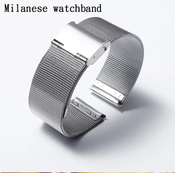 Pôvodné milanese kapela watchband pre ck dw 10 12 14 16 18 20 22 24 mm oka pásu ocele 06 linka z nehrdzavejúcej ocele popruh náramkové hodinky