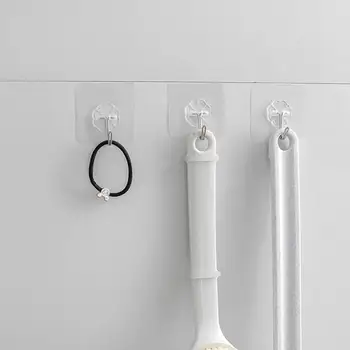 1pcs / 2ks / 3ks / 5 ks kuchyňa kúpeľňa kancelárie sacie stenu bezproblémové zavesenie domov kúpeľňa nehrdzavejúcej ocele transparentné háčik