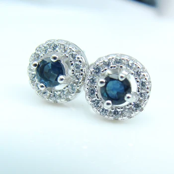 2016 Nové Prírodné Sapphire šperky 925 Sterling Silver Šperky Drahokam Šperky, náušnice pre ženy náušnice pre ženy
