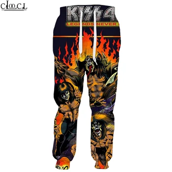 HX Hip Hop, Rock, Metal Kapela Kiss Nohavice 3D Vytlačené Unisex Zábavné Bežné Nohavice na Jar Jeseň Streetwear Sweatpants
