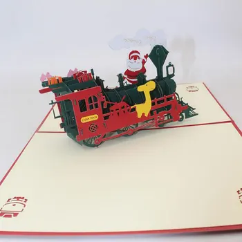 3D Pop-Up Pohľadnice Vlak Happy Birthday Ďakujem Halloween Vianoce Pohľadnicu Darček