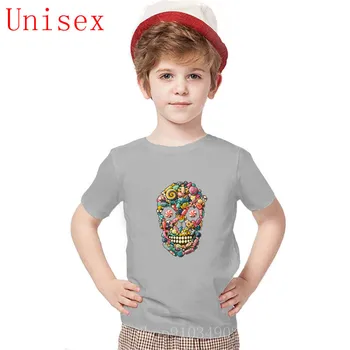 2020 Lete Najnovšie Dizajnér Produkt Špeciálne pre Deti Skull Candy Sladkých Potravín Roztomilý Lebky Deti Chlapec Top T-shirts Deti Topy