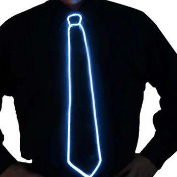 EL Kravatu rozsvieti LED Blikajúce Pásy Svietiť v Pohode EL Drôt Kravatu Svetelný Kravata Pre Mužov Klub Cosplay Party Bar Zobraziť Na Večierok