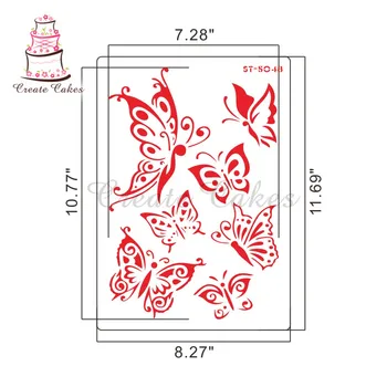 Motýle, Šablóny Na Steny, Maľovanie na Scrapbooking Pečiatka Album Dekoratívne Razba DIY Craft Papier Karty Kvet Šablóny