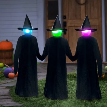 Svetlo-up Ovládanie Hlasom Čarodejnice Ducha Halloween Dekor Horor Rozloženie Rekvizity