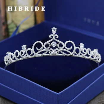 HIBRIDE Nový Crystal Tiaras Koruny Ženy, Svadobné Dary hlavový most Vlasové Doplnky Módne Šperky C-18
