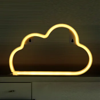Domáce Dekorácie Lampa LED Cloud Neónové Svetelné Znamenie, Nočné Lampy Wall Art Dekoratívne Izba Party Dekor 2020 Nové PVC Svadobná Výzdoba