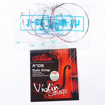 Husle String Alice A705 Nehrdzavejúcej Ocele Potiahnuté Oceľový Core Niklu, Chrómu Rany 4/4-1/8 Violino Reťazce