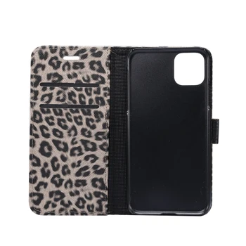 Kožené Leopard Flip Book obal pre IPhone 11 Pro Prípade, Luxusné Peňaženky puzdro pre IPhone 11 Pro Max Prípade