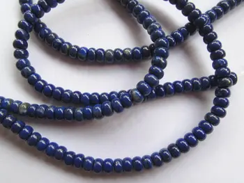 Top kvalita Veľa 6x10mm skutočné lapis lazuli kúzlo korálky rondelle abacus modrá šperky perličiek ---2strands 16