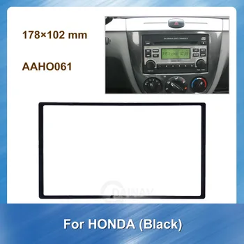 178×102mm autorádia Fascia rám ABS plast Inštalácia Pre Honda 2Din Black DVD GPS Doska Panel Rám Fascias Náhradné