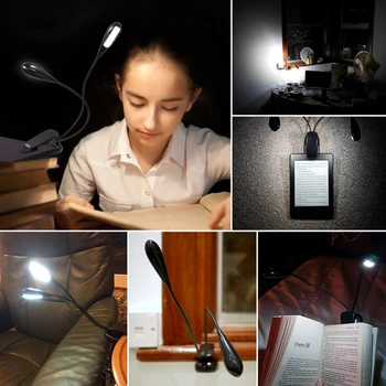 Nové Nočné svetlo 8leds Knihy Ľahké Čítanie stolná Lampa Svetlo vnútorné Osvetlenie USB Led Lampa pre Dievčatá študent deti detské darčeky