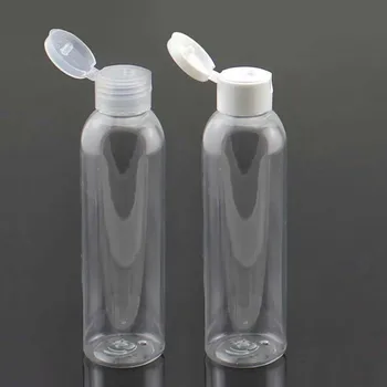 (50pcs/lot)150 ml transparentná šampón plastové cestovné fľaše s flip top spp,naplniteľné cestovné šampón, balenie PET fľaše