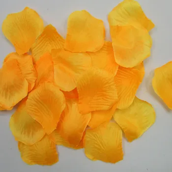 1000pcs (100ks*10packs) orange umelého Hodvábu Okvetné Lístky ruží party dekorácie