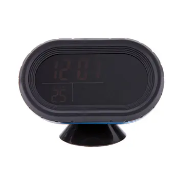 12V auto digitálny teplomer voltmeter hodiny budík monitor multi-funkcia automatického prístroja hodiny
