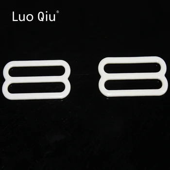 Luo Qiu biela 25 mm podprsenka nastaviteľné pracky (100 ks/lot) 8 Podprsenka bielizeň Metal&plastové pracky Brassiere spona nylon potiahnuté kovom