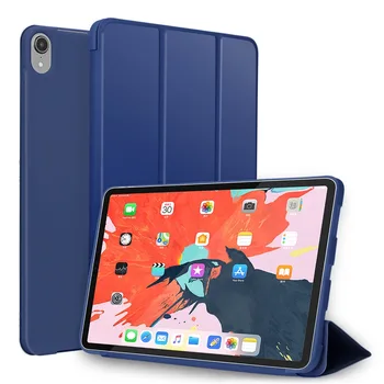 Pre Apple iPad Pro 11 2018 Smart Cover PU Kožené+Soft Späť Tablet Kremíka Auto Wake / Spánku Slim Prípade
