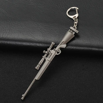 PUGB PlayerUnknown je M416 AK M24 Zbraň Zbraň Model Prívesok Okolo hracia Hračka Keychain prívesok na Keyring Krúžok na Vianoce