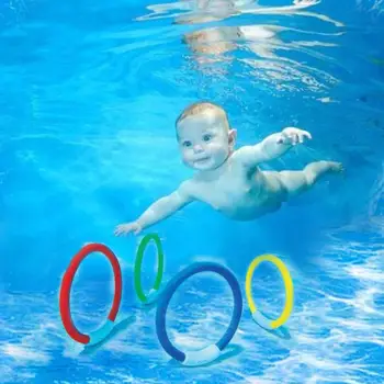4pcs Prenosné Bazén Potápanie Kruhu Plastové Plávanie Potápanie Krúžok pre Deti Rodič-dieťa Darček detské Letné Hračky