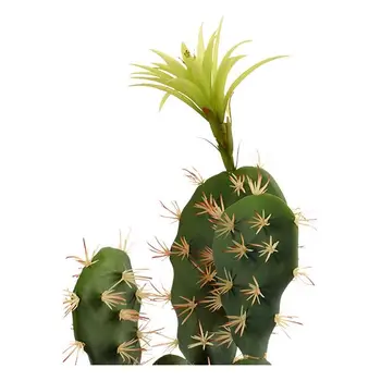 Kaktus Plast Biely Kaktus (14 x 46 x 20 cm)