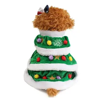 Krásny Pes Plášť Pet Zimné Oblečenie Vianočný Stromček Kabát Roztomilý a Teplé Oblečenie Dropshipping
