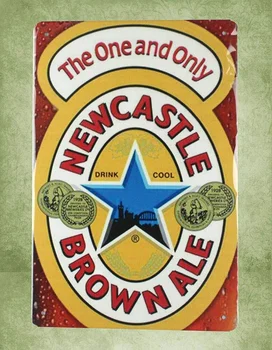 QDTrade Kovové Prihlásiť 8 x 12inch Newcastle Brown Ale Vintage Vzhľad, cínu Prihlásiť