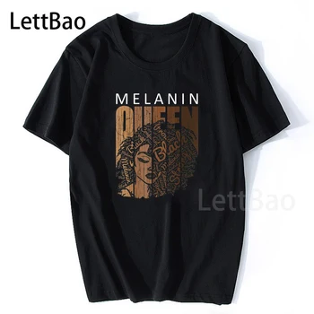 V pohode, Melanín, Čierne Dievča, T-shirt Čierna Dievča Krása Módy Nadrozmerné T-shirt Harajuku Vintage Čierna Dievča Magic Print Top Ženy