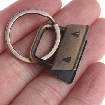 10Pcs príveskom, Hardvéru 25 mm keychain Split Krúžok Na Zápästie Wristlets Bavlna Chvost Klip