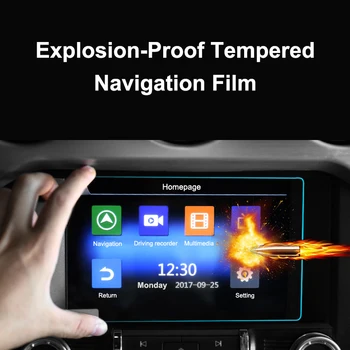 QHCP Zobrazenie Navigácie GPS Tvrdené Sklo Ochranné HD nevýbušnom Chrániť Film Pre Ford Mustang 2016 2017 2018 2019