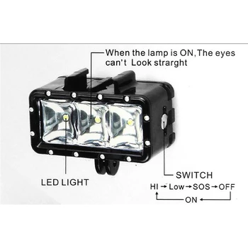 Vyplniť Svetla Vodotesný LED Potápanie Lampa Stenu Mount Rýchle Uvoľnenie Rozšírenie pre GoPro HERO 9/8/7 Osmo Akčné Kamery Príslušenstvo