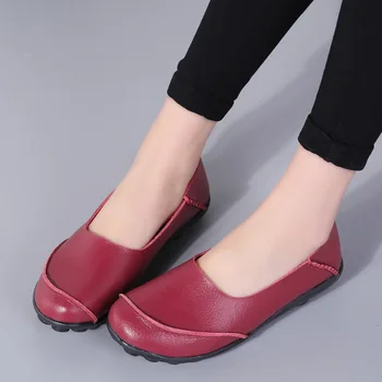 ZZPOHE nová jar, jeseň ploché farbou bežné ženy dvojhra topánky veľkosť Doug topánky starších matka soft-soled topánky