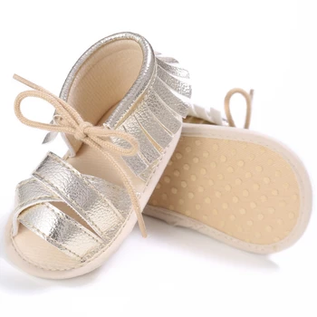 Módne Letné Baby Dievčatá Topánky Prvý Chodci PU Priedušná Duté Z Anti-slip Novorodenca Cack Topánky