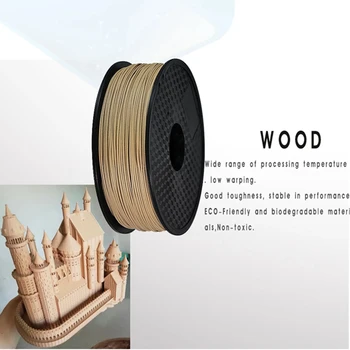 3D Tlačiarne Vlákna-CHKO dreva 1.75 mm 1 KG Tmavo hnedé 0,8 KG Dĺžka 290m Drevo farba 0,8 KG Dĺžka 265 m
