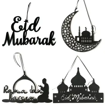 30 cm Non-tkané tkaniny Eid Mubarak Prívesky Eid Al-Fitr Mesiac Klesá DIY Eid Mubarak Dekorácie Ramadánu Kareem dekor pre domáce