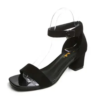 DIJIGIRLS EUR štýl ženy sandále členok popruh Letné topánky Sandalias Mujer Hrubé vysoké podpätky Gladiator sandále ženy dropshipping